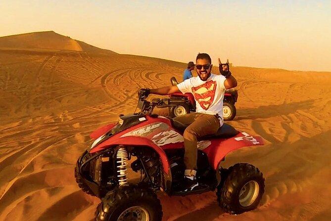 Morning Desert Safari with Quad Bike, Camel Ride & Sandboarding - Sandboarding With an Instructor, Plus Photo Stops