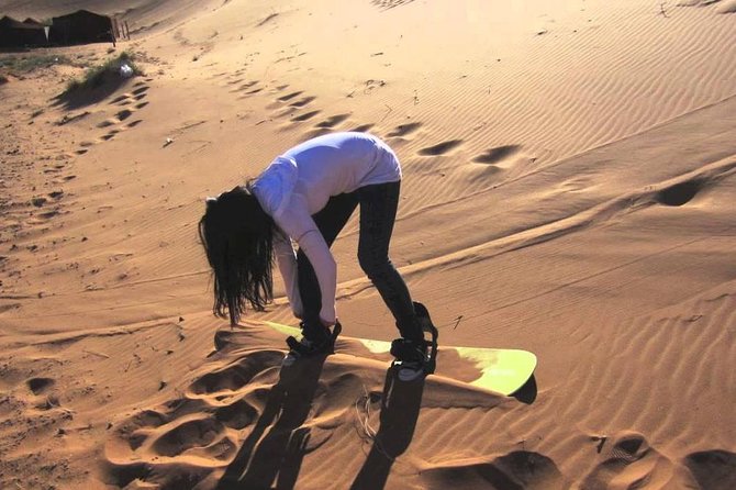 Morning Thrill: Exciting Desert Safari Adventure Camel Ride Dubai - Sandboarding in the desert: included fun, with a learning curve