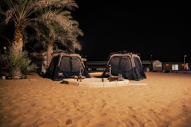 Overnight Desert Safari with BBQ Dinner & Breakfast Abu Dhabi - From Hotel Pickup to Dune Bashing in a 4X4 Land Cruiser