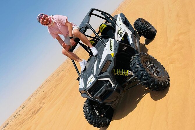 Polaris RZR 1000cc 2seater Desert Adventure Guided Tour - The Lahbab dune stop: what happens during the main hour