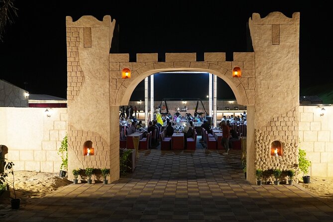 Premium Deluxe Dubai Safari with Camel Ride, Sandboard & BBQ - Lahbab red-sand dune bashing and the sunset photo stop