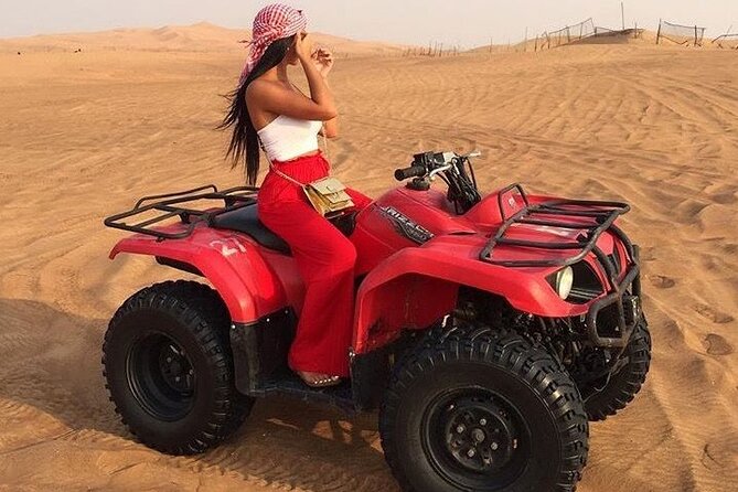 Private 4Hour Desert Adventure: Dune Bashing, Camel Ride & Photos - Dune bashing for about 35 minutes in a 4x4 SUV