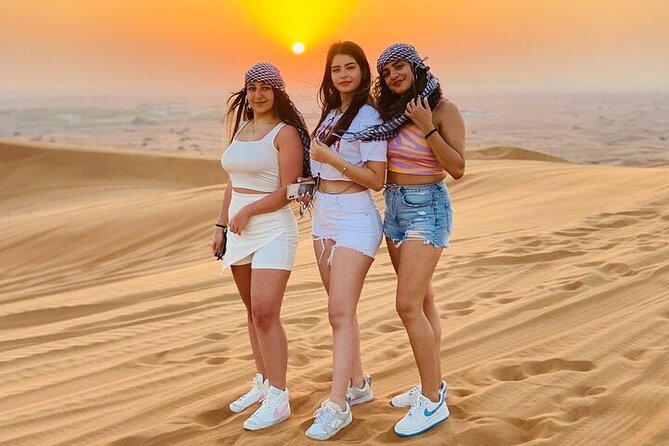 Private Evening Red Sand Desert Safari with BBQ Dinner - Camel Ride, Henna, and the Camp Welcome With Coffee and Dates