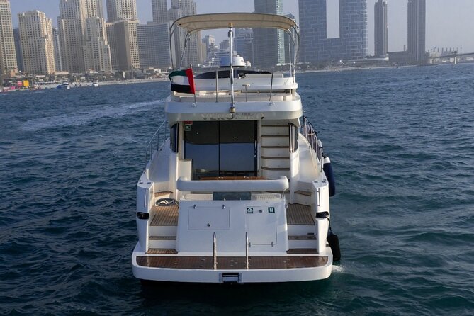 Private Yacht Cruising Rental from Dubai Marina - Following the coast, you get the Atlantis, Dubai Marina, and Jumeirah Beach Residence look
