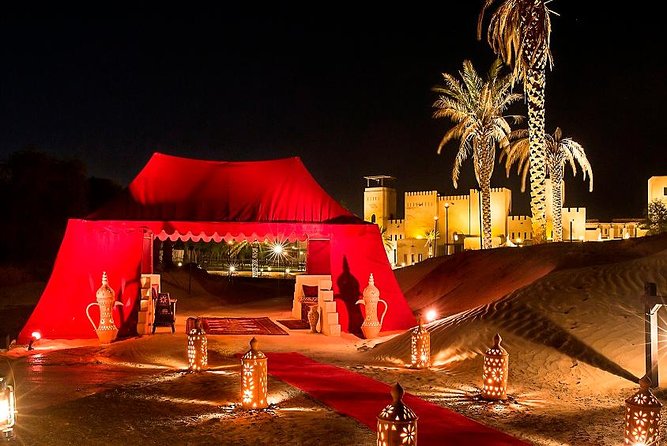 Sahara Arabian Desert Dinner Experience with Transport from Dubai - Dinner Under Lanterns: Buffet and BBQ That Actually Feels Like Dinner