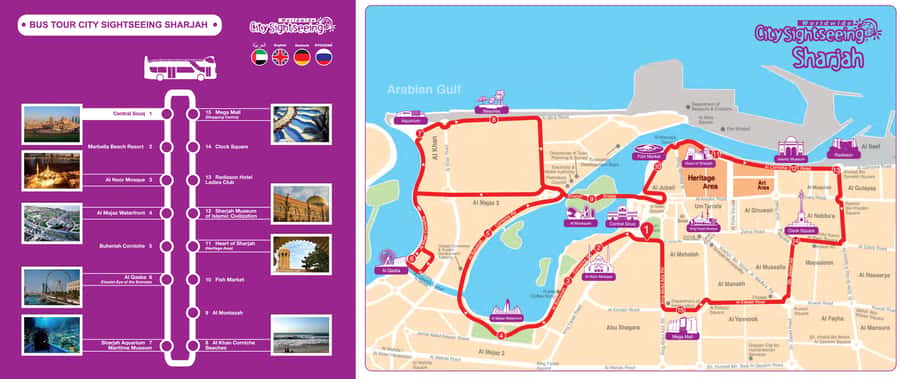 Sharjah: City Sightseeing Hop-On Hop-Off Bus Tour - Your 13-stop route, what to do at each hop