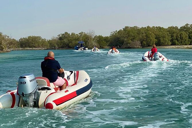 Small-Group Self-Drive Speedboat Tour in Yas Island Mangroves - Peninsula Gold Beach: swim and picnic time (bring what you need)