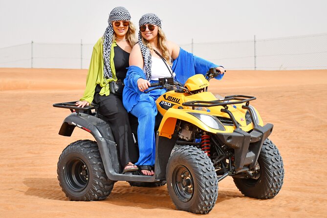 Sunset Desert Safari Quad bike Camel ride Sand Board & BBQ Dinner - BBQ Dinner With Vegetarian Options, Plus What’s Actually Included