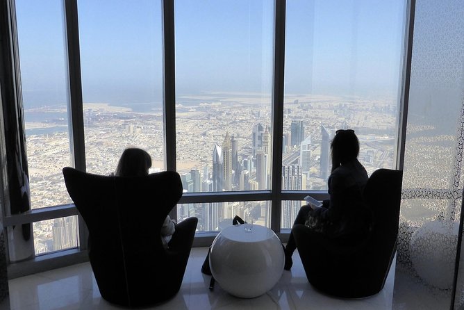 The Burj Khalifa At The Top Observation Deck Admission Ticket - Level 124: Telescopes, Arabic Mashrabiya Decor, and Outdoor Views